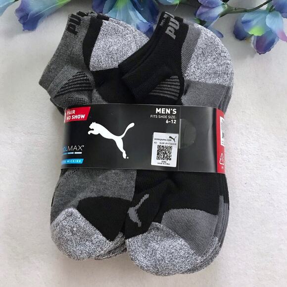 Puma NWT Cool Max 10 Pairs No Show Socks Men 6-12 - Picture 4 of 6